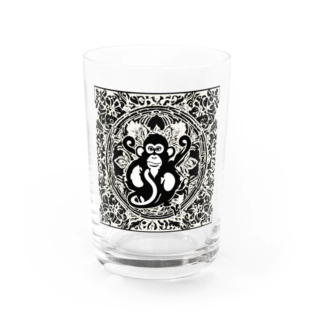 猿人★ロックのサルマンダラ Water Glass :front