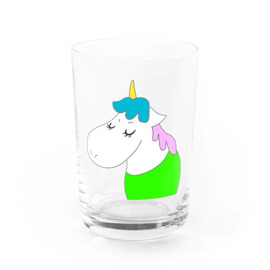 unicorn_hsのユニ子シリーズ Water Glass :front