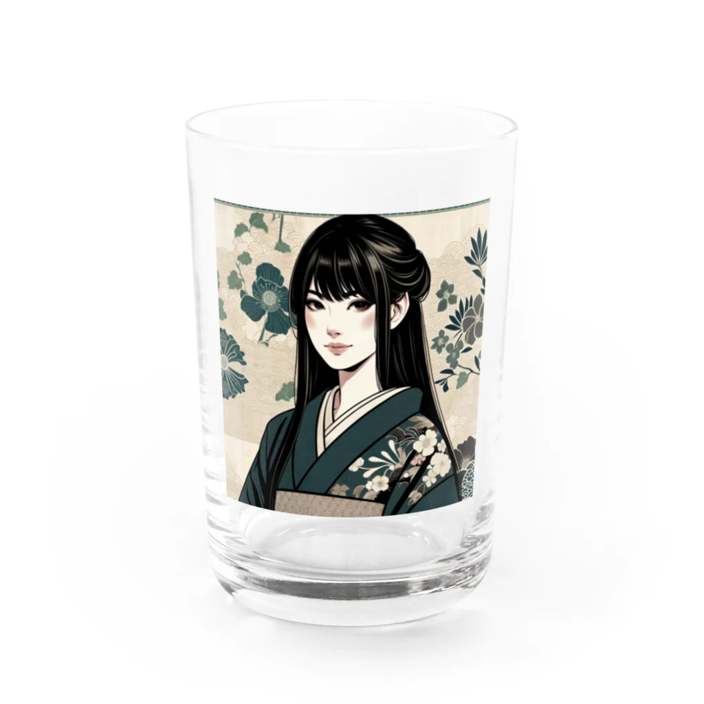 みそきなこ屋の和風美人3 Water Glass :front