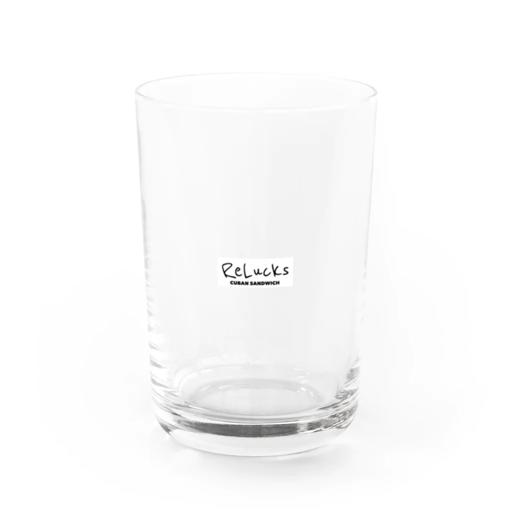 Relucksのロゴデザイン Water Glass :front