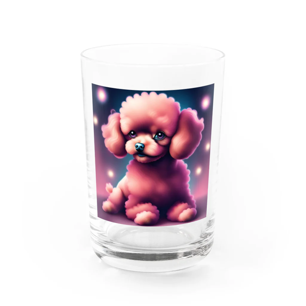 tomoooookaのピンクの可愛いトイプードル♥️ グラス前面