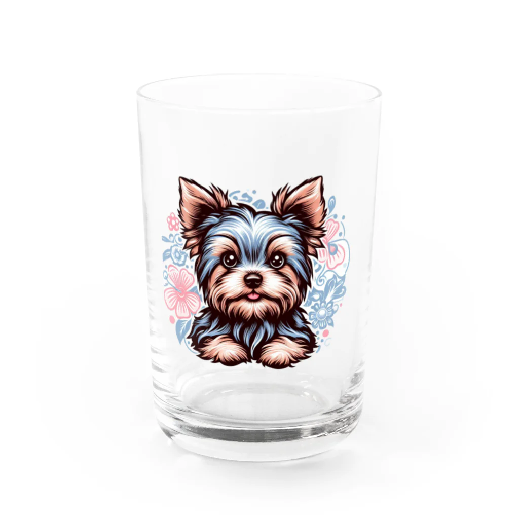 ガオのお店のかわいいヨークシャテリアのグッズ Water Glass :front