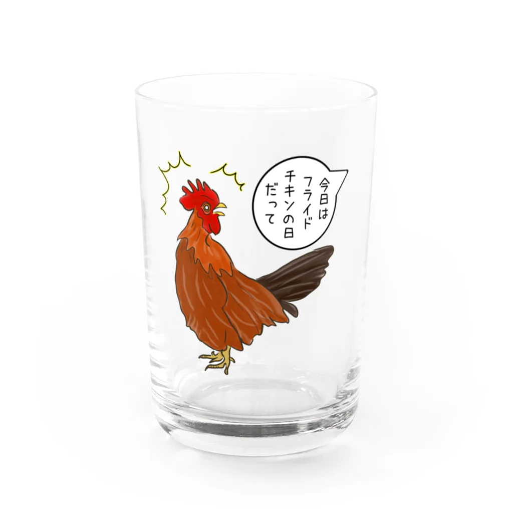 LalaHangeulのフライドチキンの日 Water Glass :front