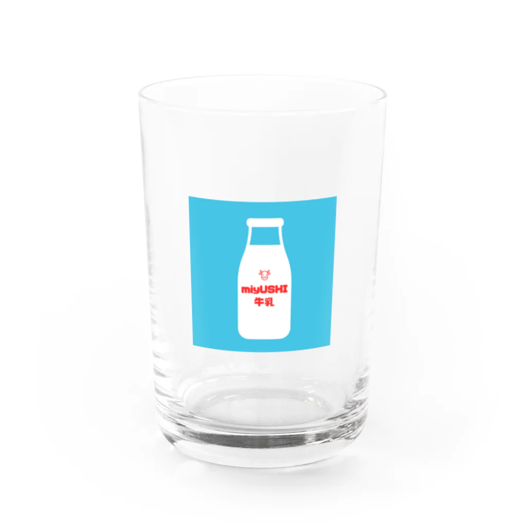 miyUSHIのmiyUSHI牛乳瓶BLUE Water Glass :front