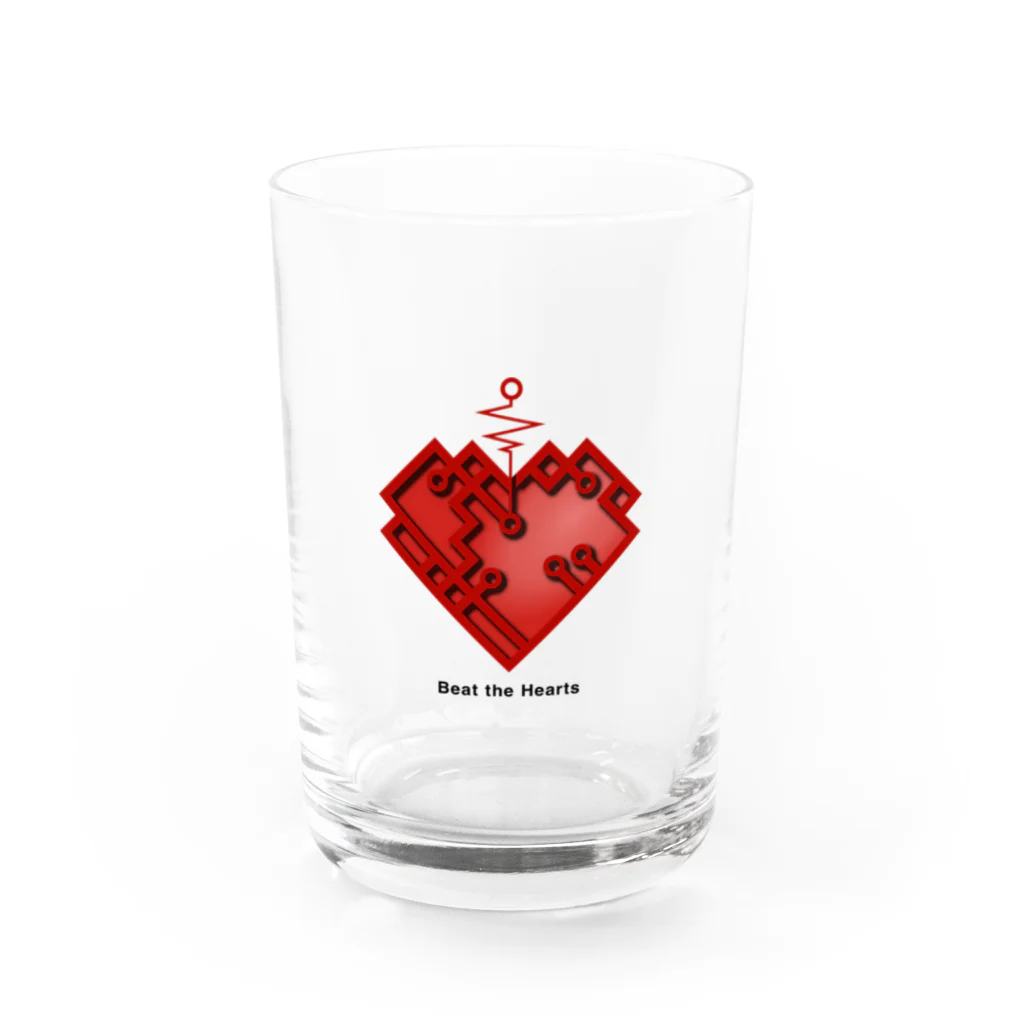 alphathink factoryのBEAT THE HEARTS Water Glass :front