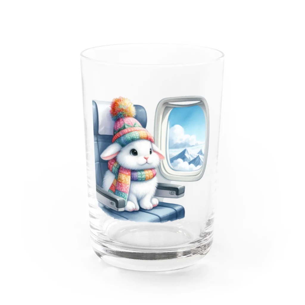 Shiba_IncのSitting rabbit（座るウサギ） Water Glass :front