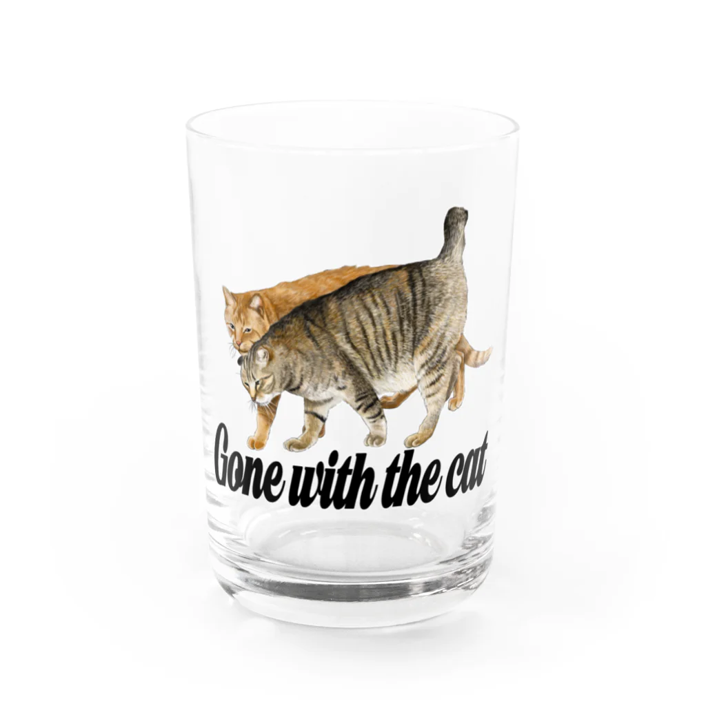 もっち（mocchi）の猫と共に去りぬ Water Glass :front