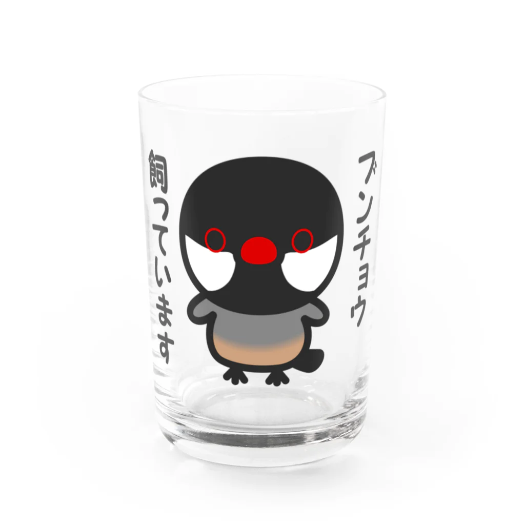 いんこ屋堂のブンチョウ飼っています（ノーマル文鳥） Water Glass :front