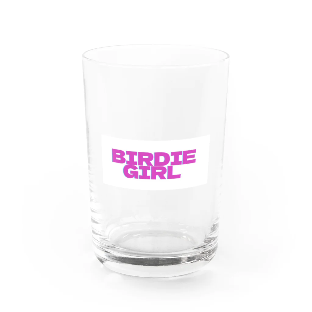 BIRDIE_GIRLのバーディーガールロゴ Water Glass :front