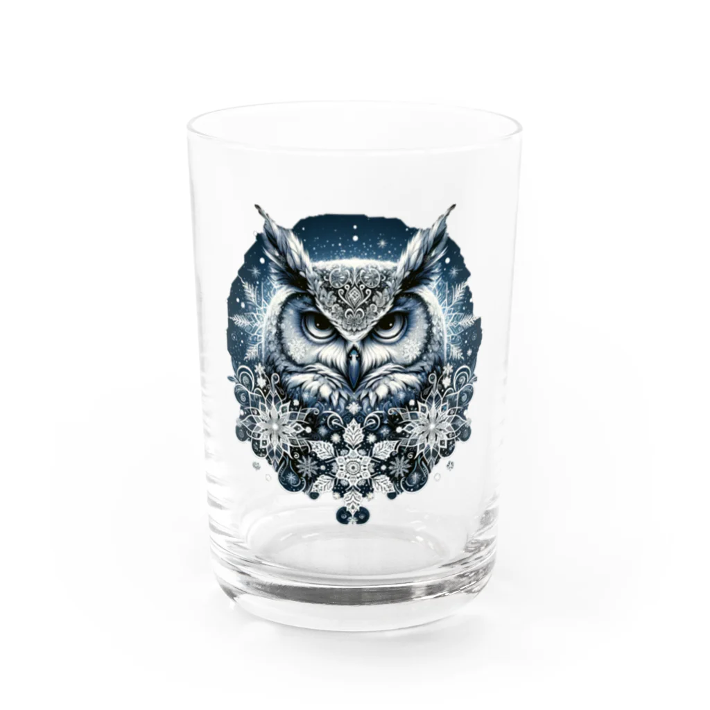 niko&PANDA shopのフクロウリース Water Glass :front