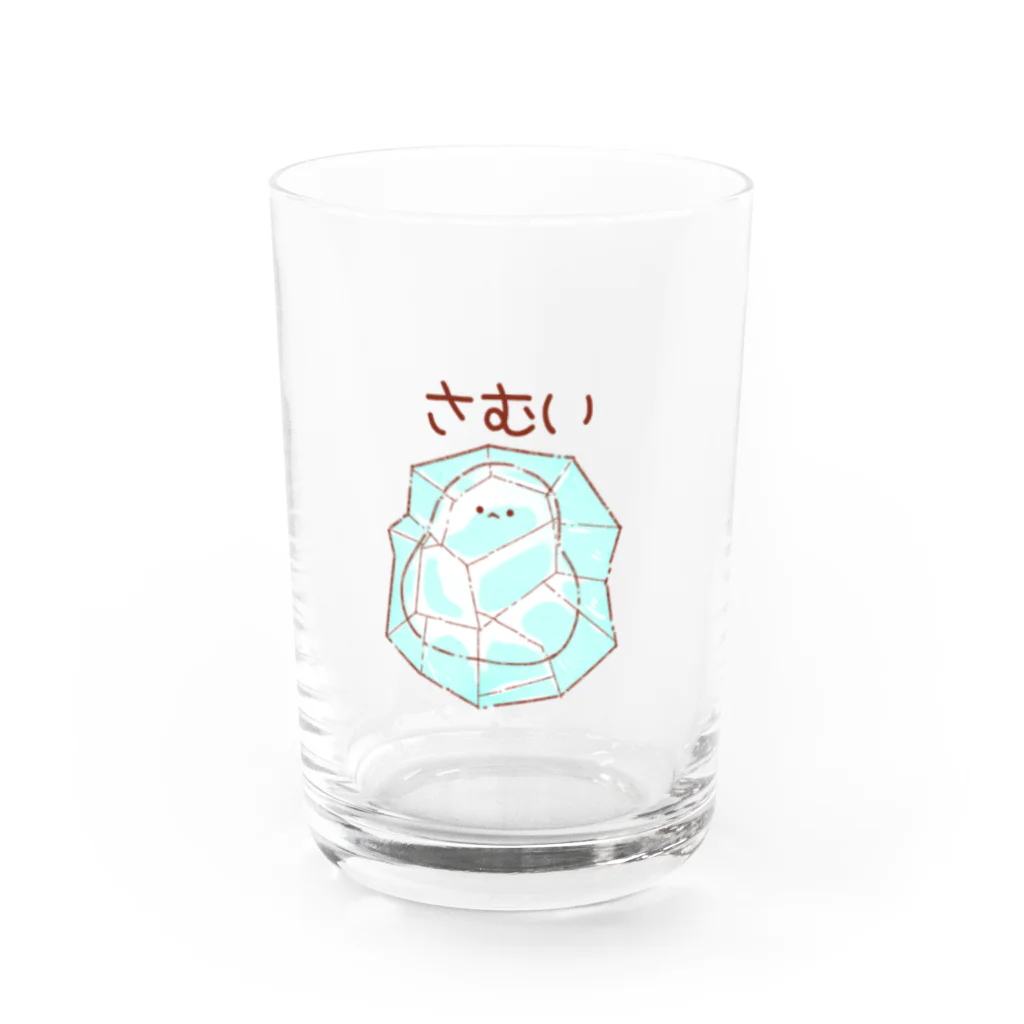 やまえながのふわふわしまえなが【さむい】 Water Glass :front