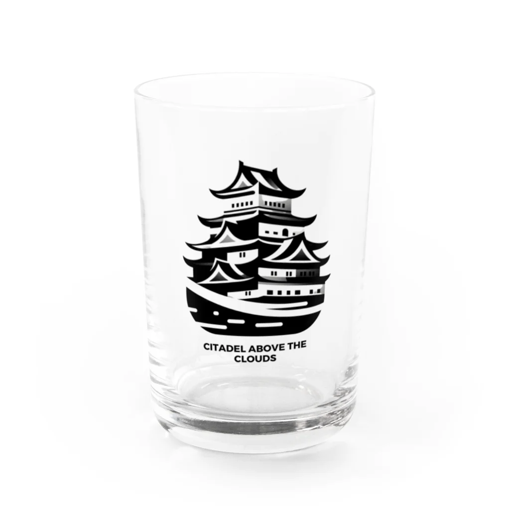 面白デザインショップ ファニーズーストアの雲上の城塞：日本オデッセイ Water Glass :front