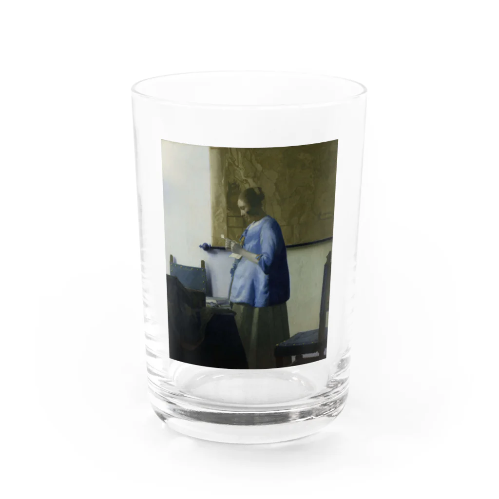 世界美術商店の青衣の女 / Woman Reading a Letter Water Glass :front