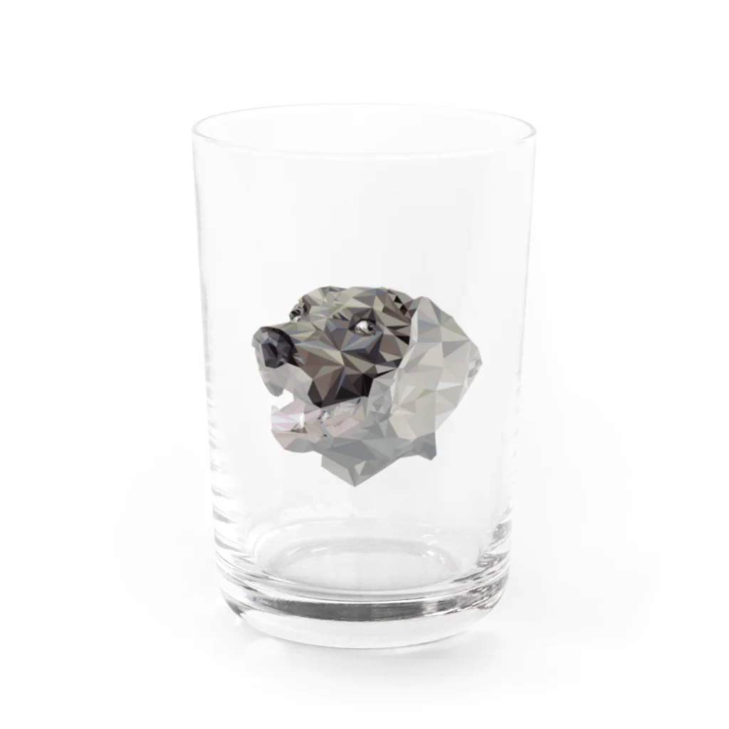 SHOP⊿ DELTAのpolygon-Dog ver.Silver Water Glass :front