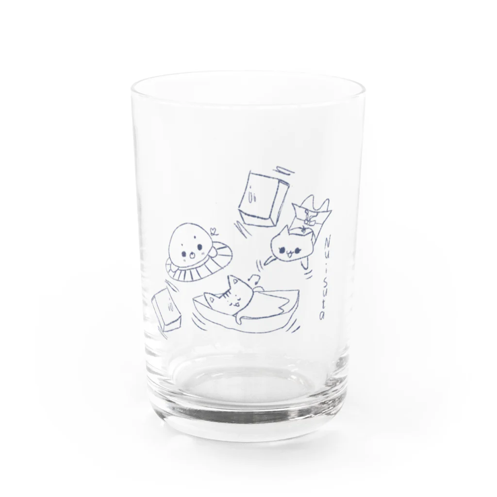 ぬいぐるみスタジオのみんなで泳ごうシリーズ Water Glass :front