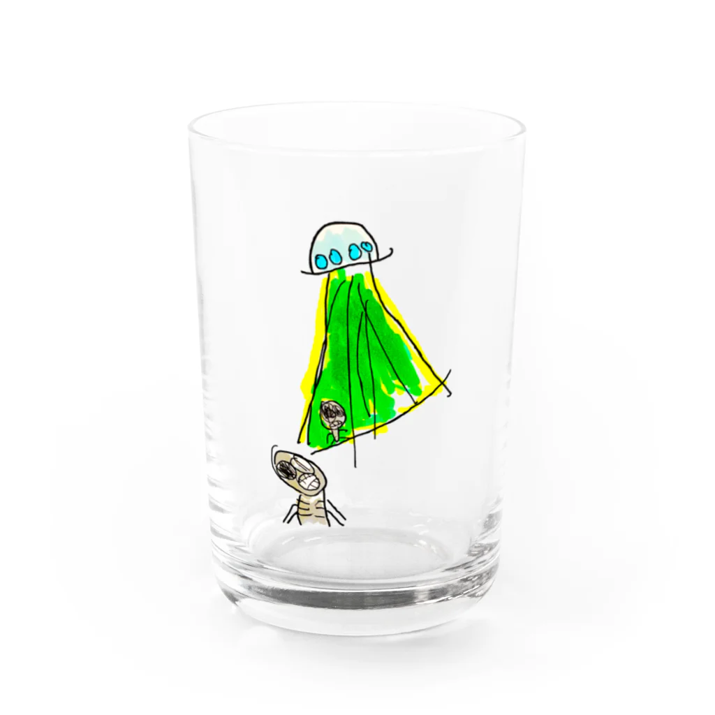 TRI▲NGLISHの#09👽UFO -未確認飛行物体 Water Glass :front