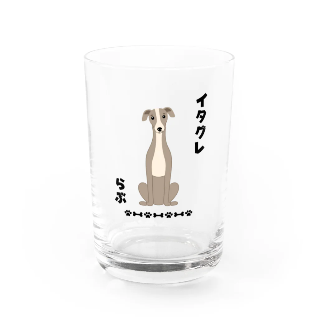 わんだーぱうだーのイタグレらぶ Water Glass :front