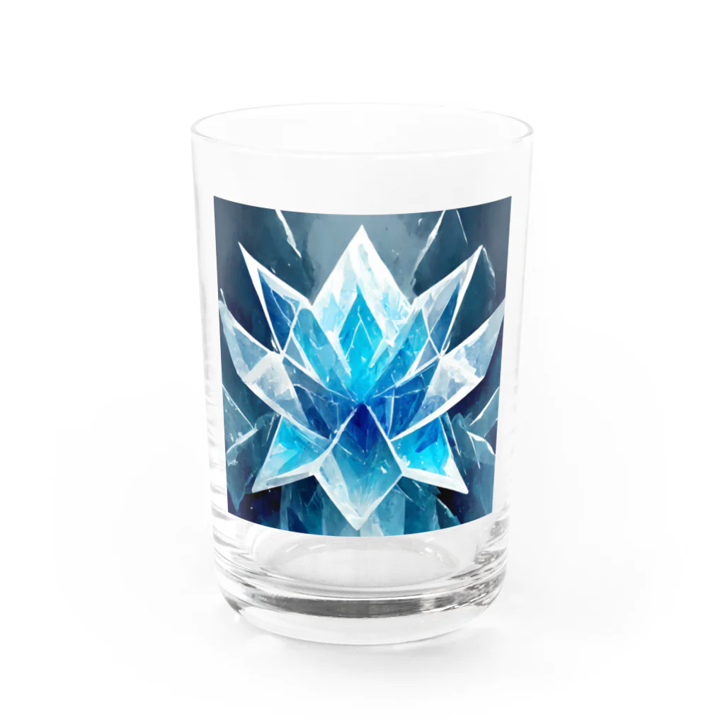 のんびりアート工房の氷のクリスタル Water Glass :front