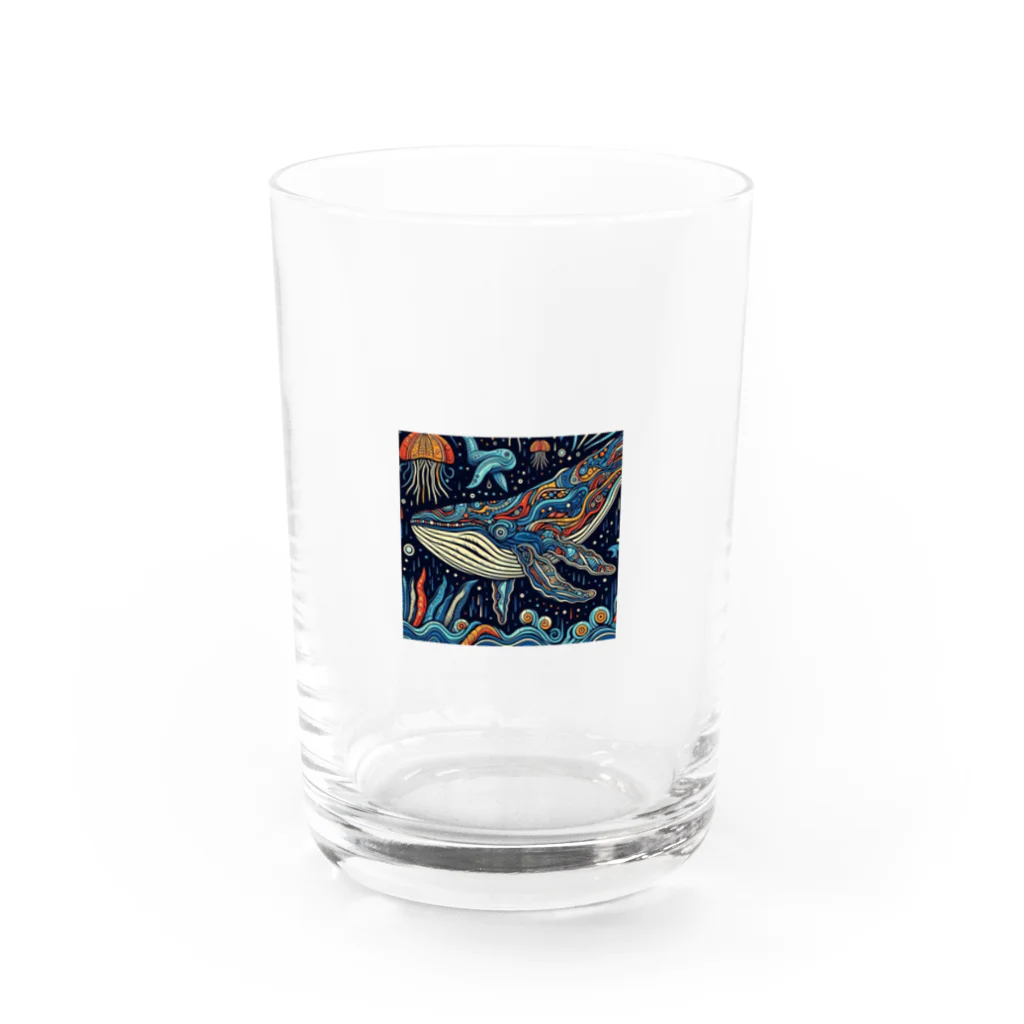 カエル2号のクジラ君 Water Glass :front