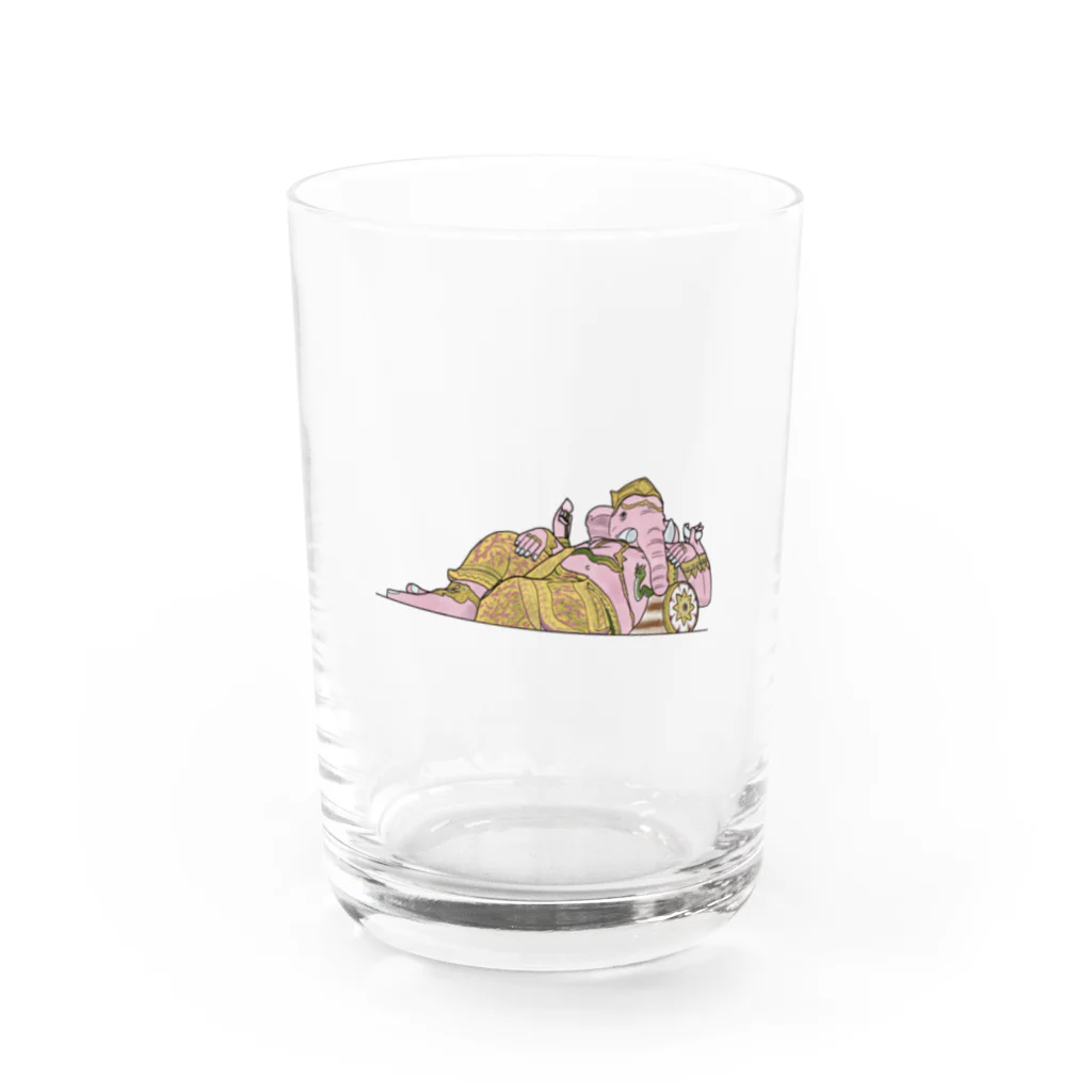 puikkoのピンクのガネーシャ Water Glass :front