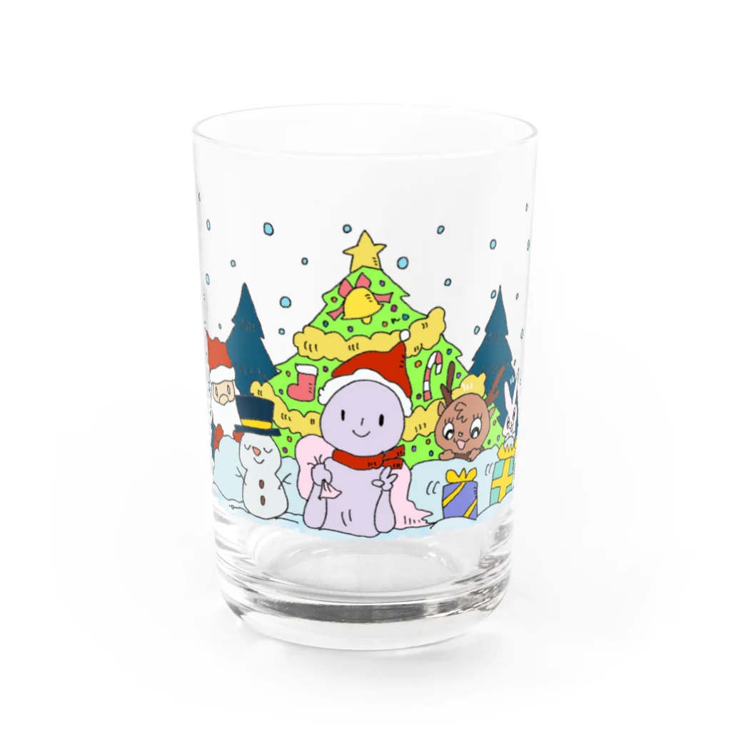 ブッディズムのほーはいさんクリスマス Water Glass :front