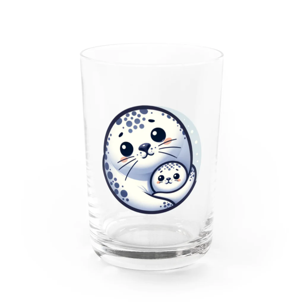 mitsu5872のゴマフの愛らしい日々 Water Glass :front