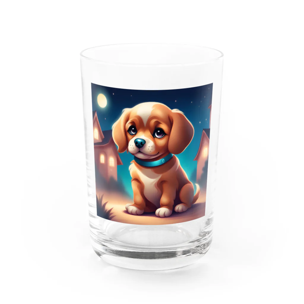 manmaru2315のかわいい犬＃４ Water Glass :front