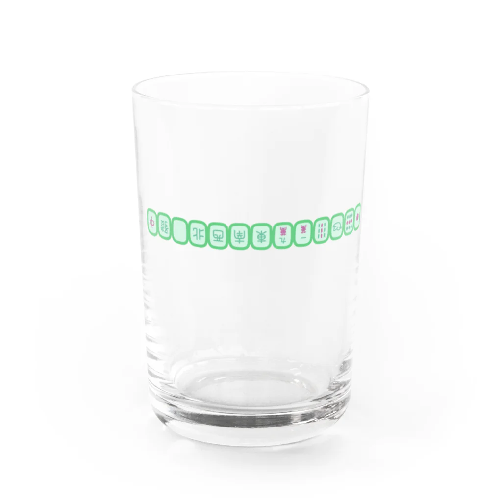 翠笑宴のさかさま国士無双ちゃん Water Glass :front