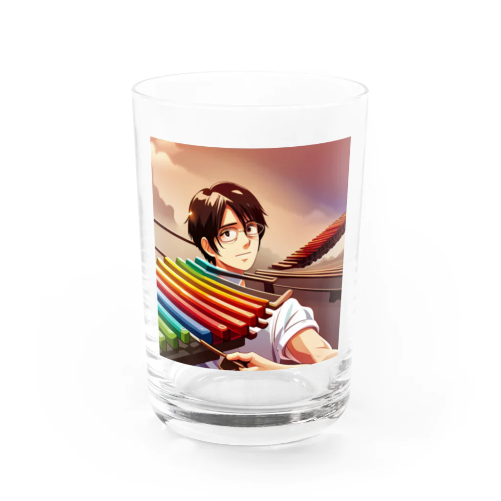 ほっこり絵音舎のカラフルシロフォン Water Glass :front