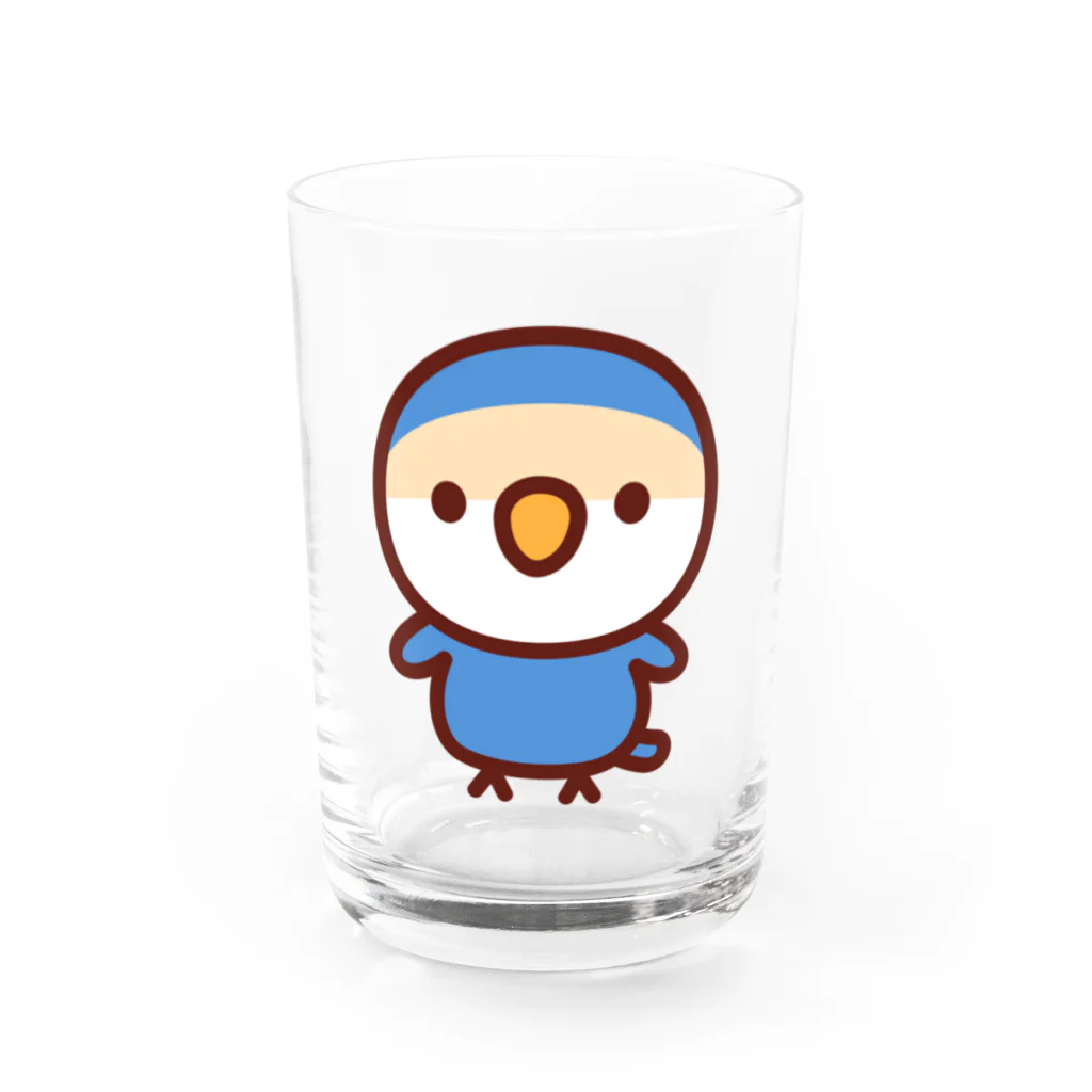 いんこ屋堂のコザクラインコ（バイオレットチェリー） Water Glass :front