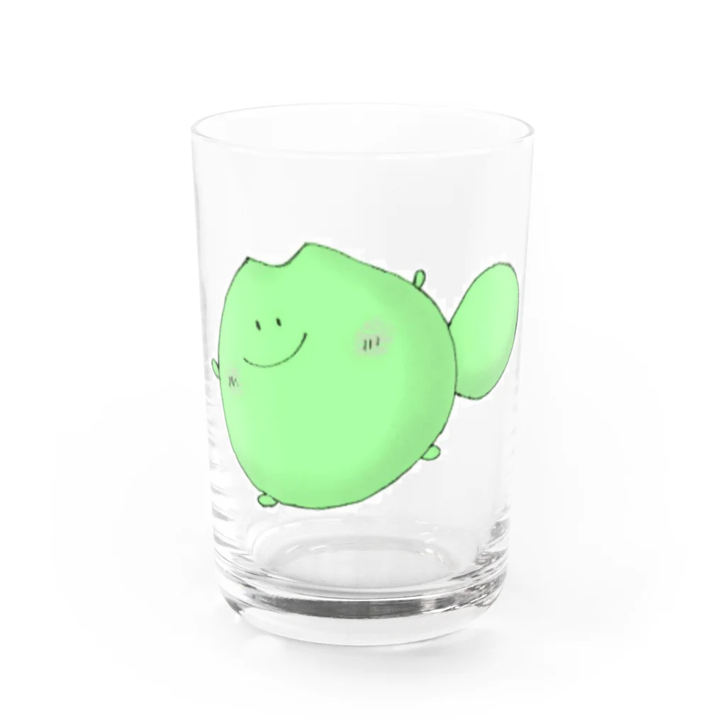 nekooteのにゃぴわらちゃん（グリーン） Water Glass :front