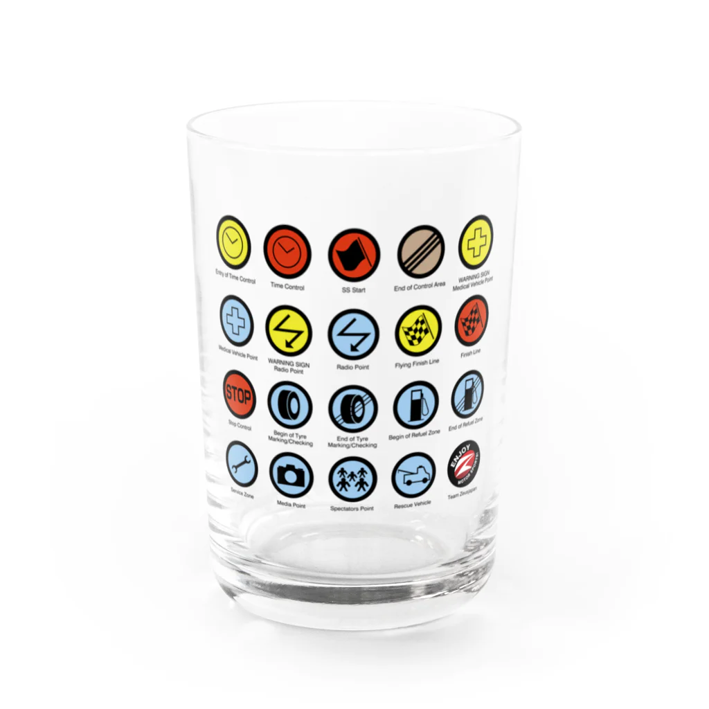 ZEUSJAPANのRALLY CONTROL SIGNS Water Glass :front