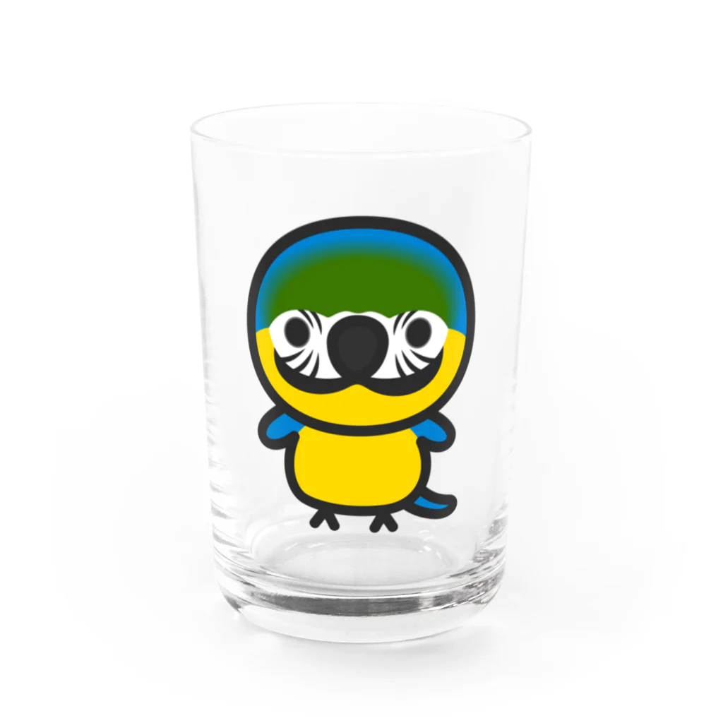 いんこ屋堂のルリコンゴウインコ Water Glass :front