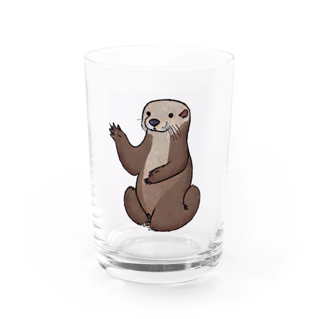 夢幻カワウソくんのお店の浮世絵風カワウソくん Water Glass :front