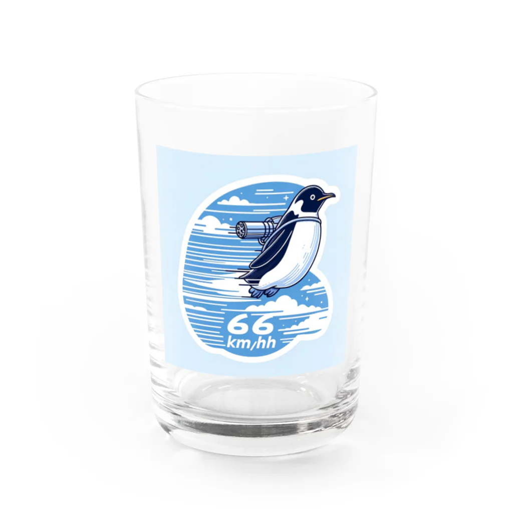 Emperor's FlightのFlying_penguin Water Glass :front