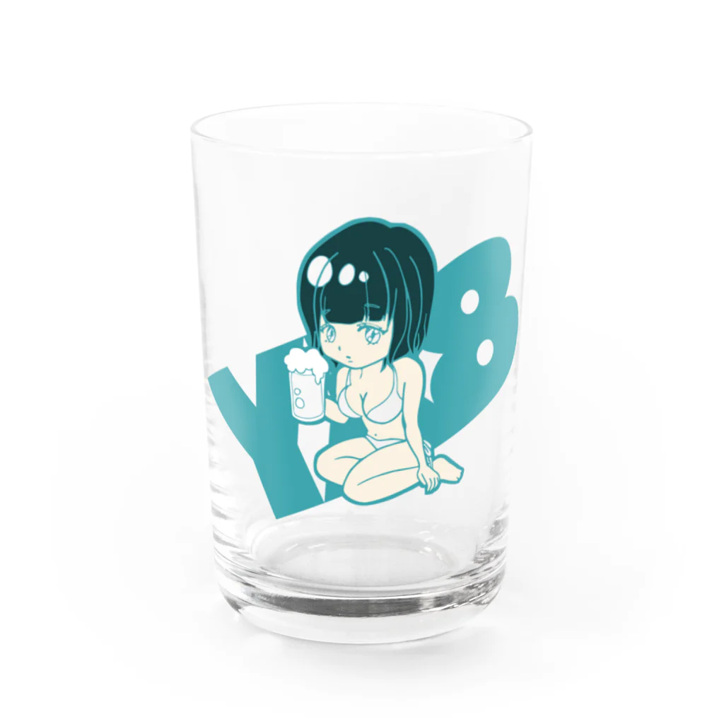 YY8　Y-PACHIのやっつんショートグラスミントグリーン Water Glass :front