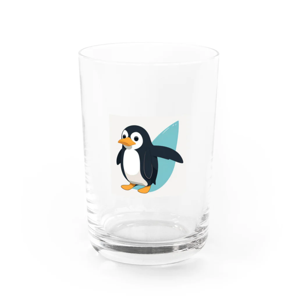 かわいい女の子とシュールな絵のペソギソ Water Glass :front