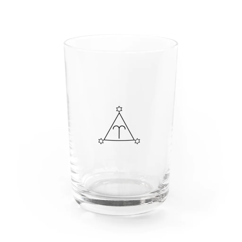 astrolife 星座✖︎ロゴ✖︎占星術グッズの牡羊座✖︎GRAND TRINE series Water Glass :front