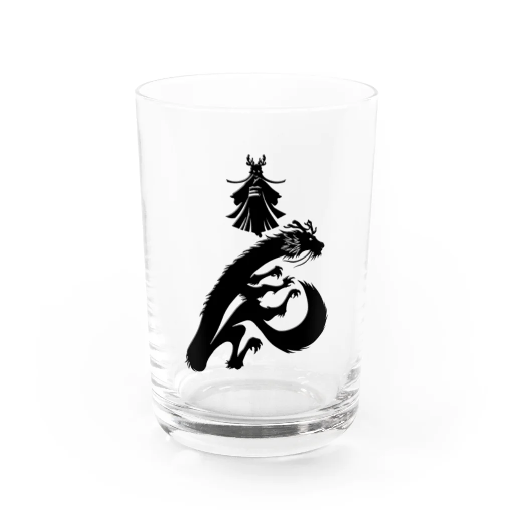 流戸家の製作所の辰年辰姫ブラック Water Glass :front