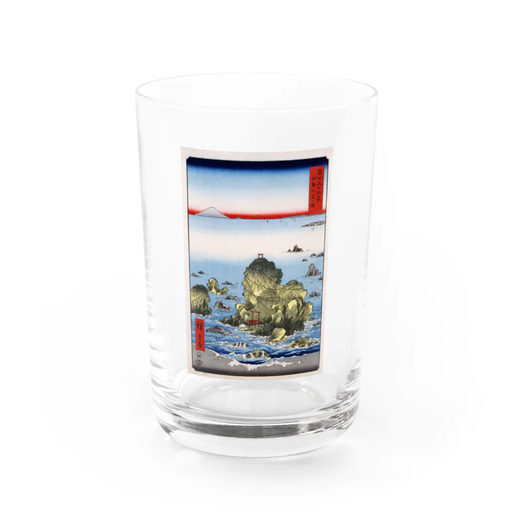 浮世絵屋の広重「冨二三十六景㉗　伊勢二見か浦」歌川広重の浮世絵 Water Glass :front