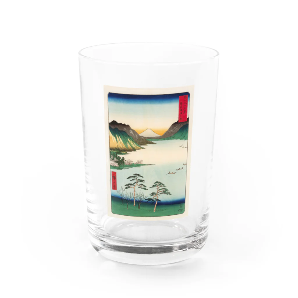 浮世絵屋の広重「冨二三十六景㉘　信州諏訪之湖」歌川広重の浮世絵 Water Glass :front