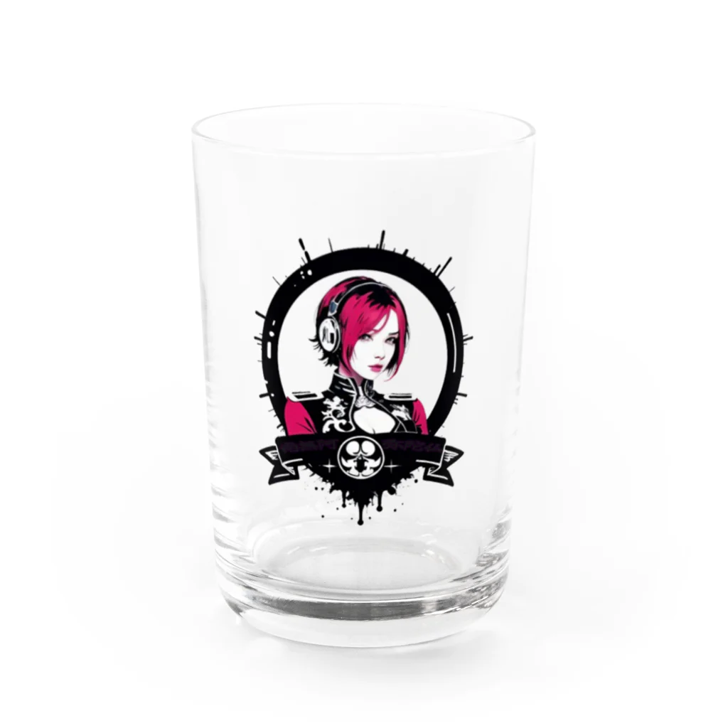 くるあとのCyberpunk DJ girl Water Glass :front