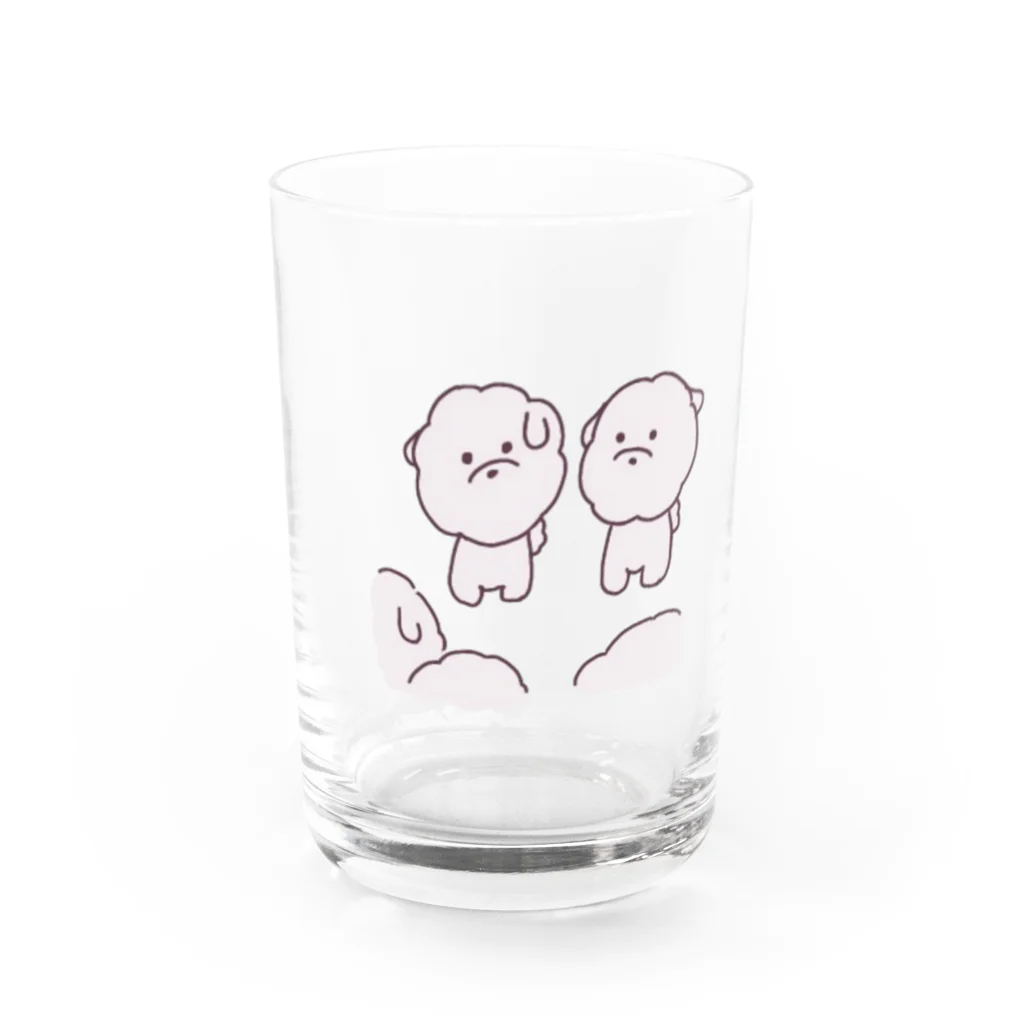 feee.co/フィー子(マーメイド)のふわもち犬の集い(井戸端会議) Water Glass :front