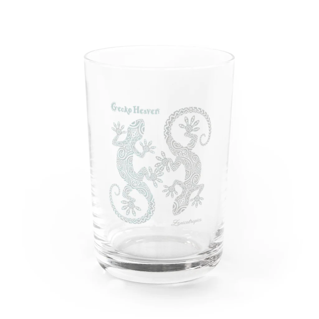 ZONICATROPICS / ゾニカトロピクスのGecko Heaven-ヤモリ天国（アイスブルー） Water Glass :front