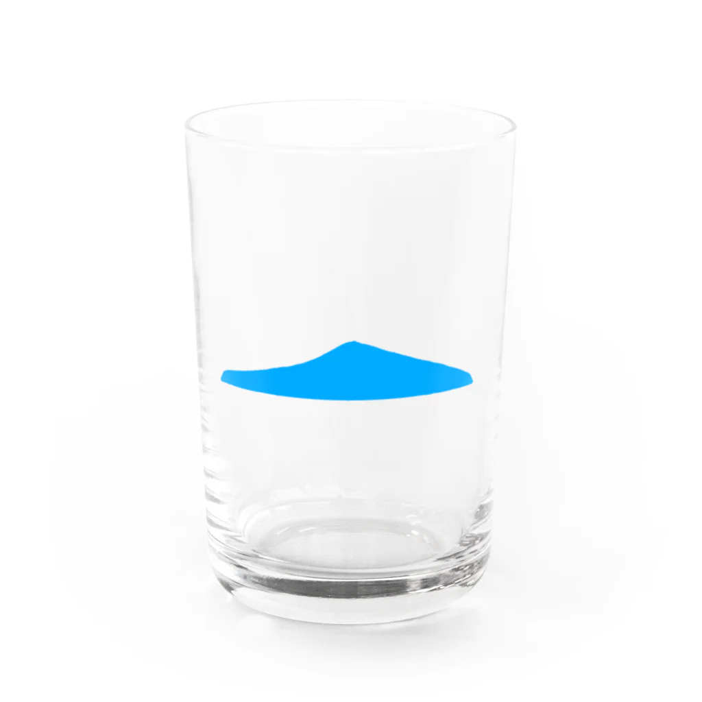 としまーとの利島（水色） Water Glass :front