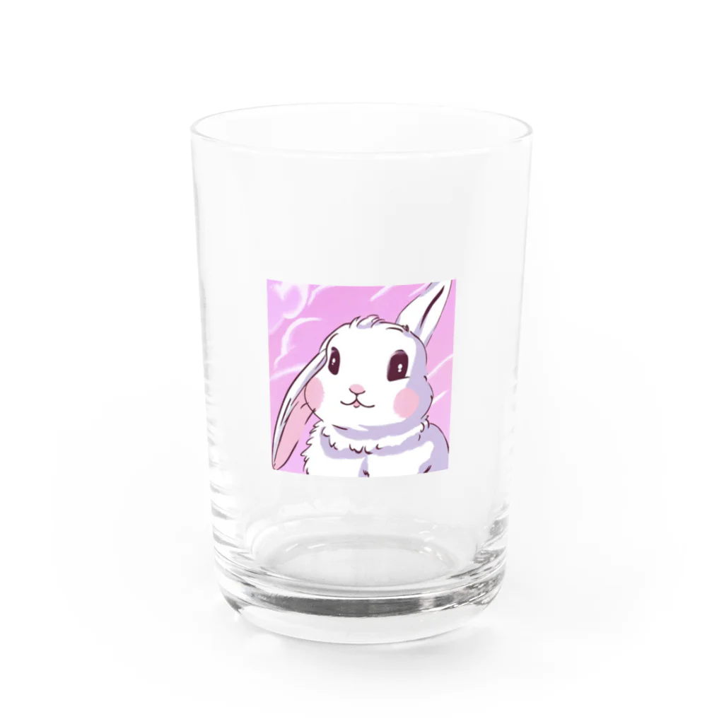 ふわふわうさぎのふわうさちゃん Water Glass :front