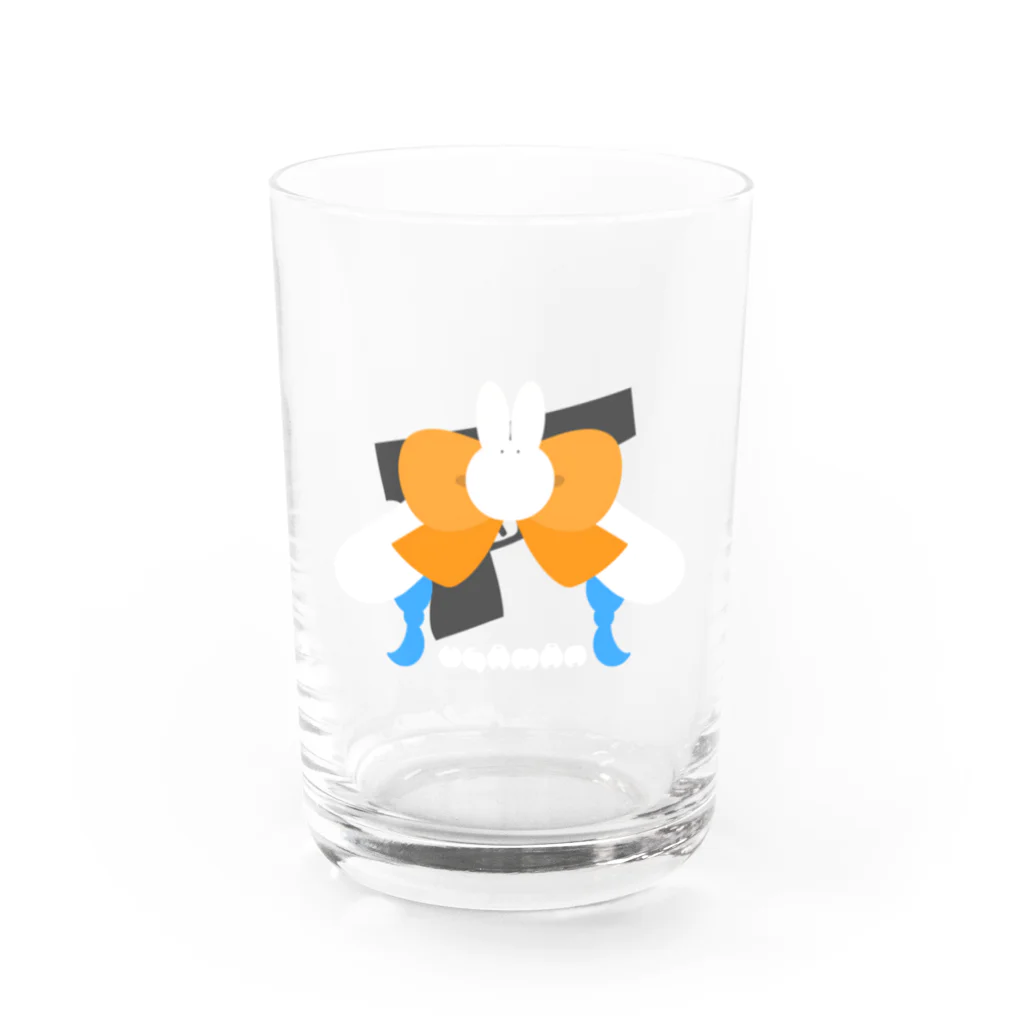 usabit.のぐっず屋さんのうさぎガンマントレードマーク Water Glass :front