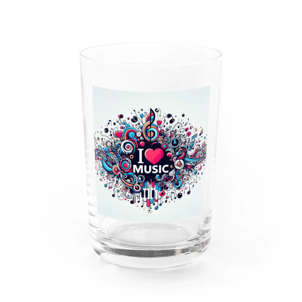 kibou0304のI love music. Water Glass :front