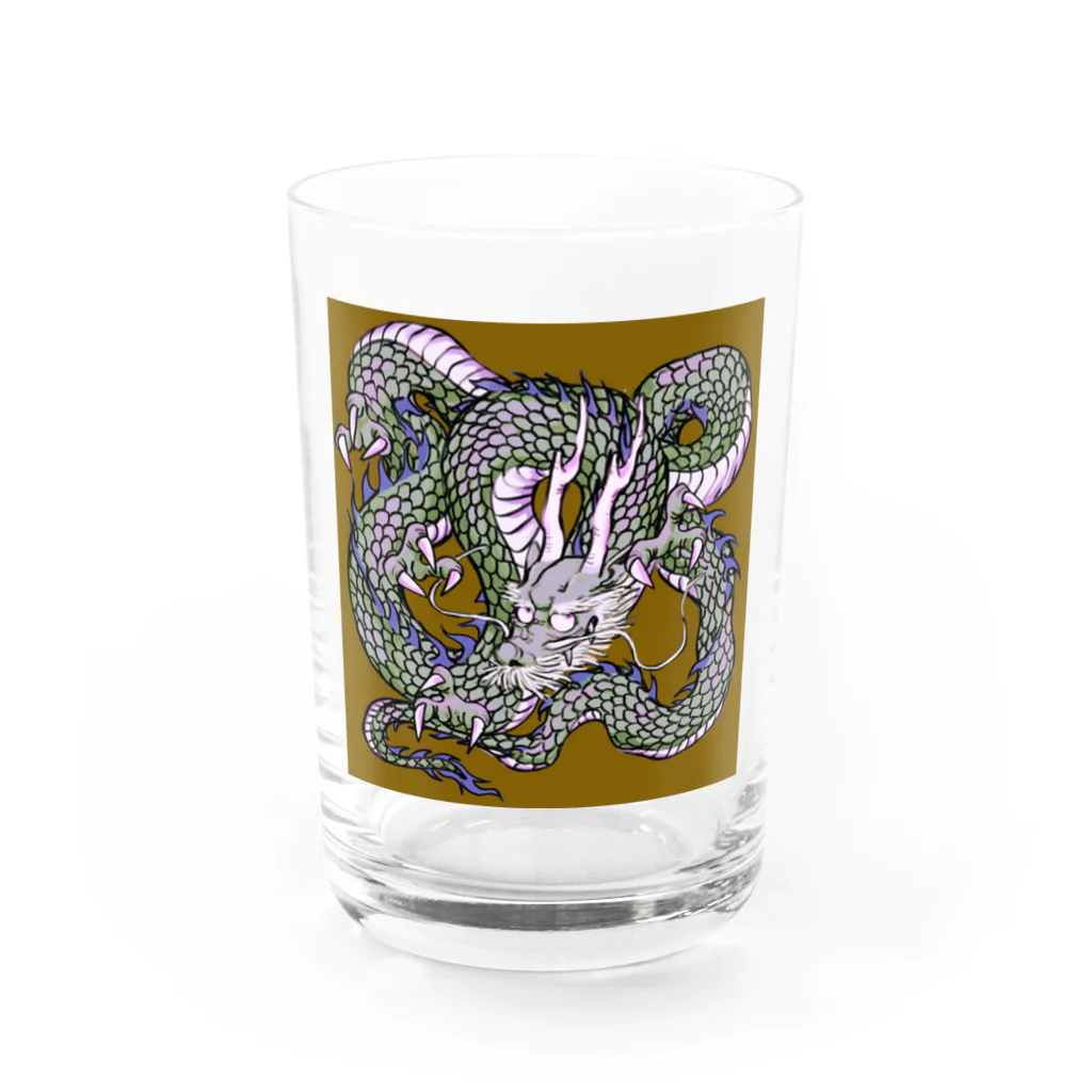 ごじぇんのいろいろしょっぷの龍(黄) Water Glass :front