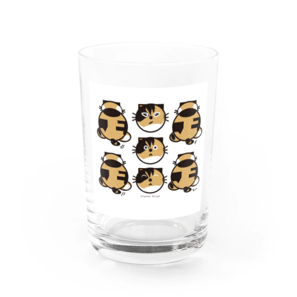 福引屋の三毛猫は福の猫🐱 グラス前面